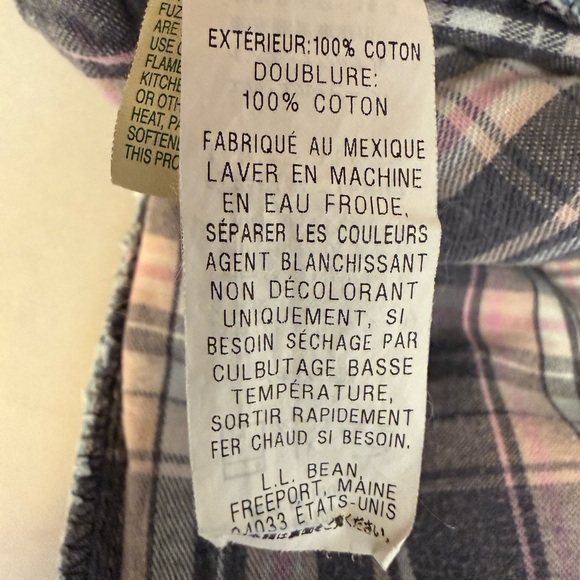 L.L. Bean Original Fit Blue Flannel Lined Jeans w/ White Cloud Design Size 10P - Picture 15 of 16